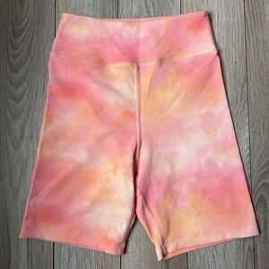 Sarah’s Day X White Fox pink Tye Dye biker shorts SDXWFA